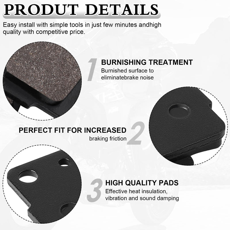 400EX Rear Brake Pads for Honda TRX400X 300EX for Yamaha Raptor 350 660R Banshee Warrior Wolverine 350 Blaster for Kawasaki klx140 kx85 kx100 kx80 kx112 Heavy Duty