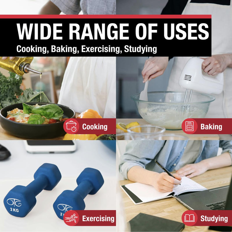 CDN Direct Entry 2- Alarm Digital Kitchen Timer | Counts Up & Down, 10 Hours by Hours, Minutes & Seconds, Big Digit, Loud & Long Audio/Vibrate Alarm, Stand, Hang, Magnet Mounting - TM30