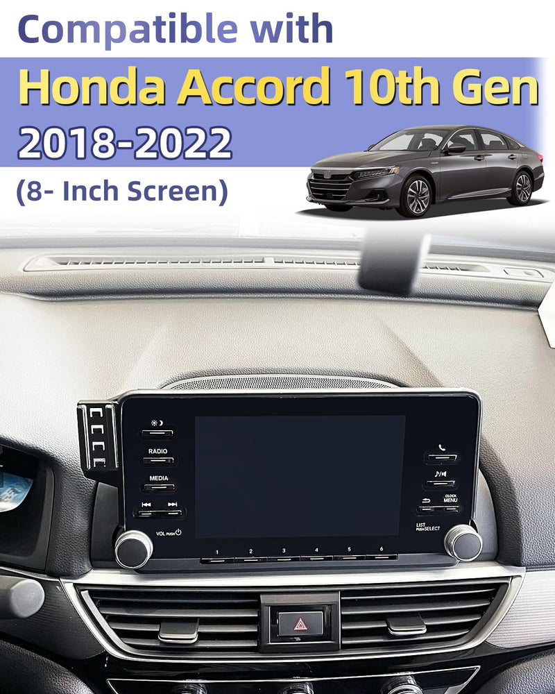 Car Phone Mount for Honda Accord 2018 2019-2021 2022 Accessories 10th Gen Accord for 8-inch Screen 360° Rotation Magnetic 15W Fast Wireless Charger Cell Phone Holder Hand Free Not Affect Air Vent Honda Accord 2018-2022 (8 inch) Magsafe+ Wireless Charger
