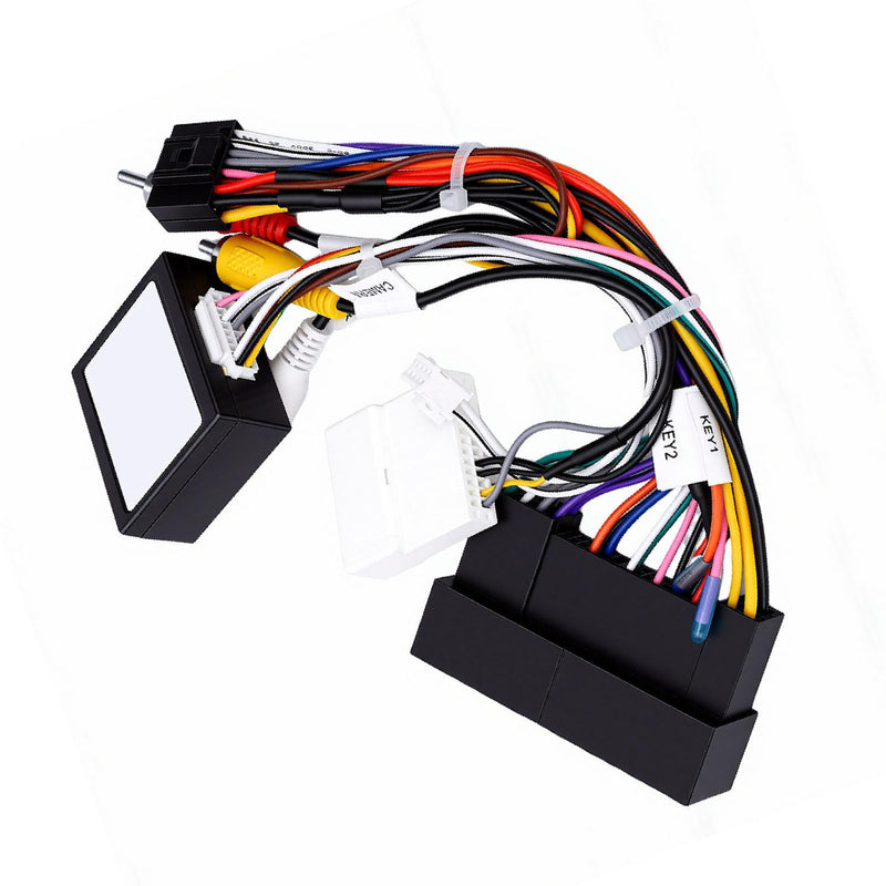 16pin Car Stereo Power Wiring Harness and CANBUS Box Replacement for Elantra 2016-2018 Santa Fe 2013-2017 2010-2015