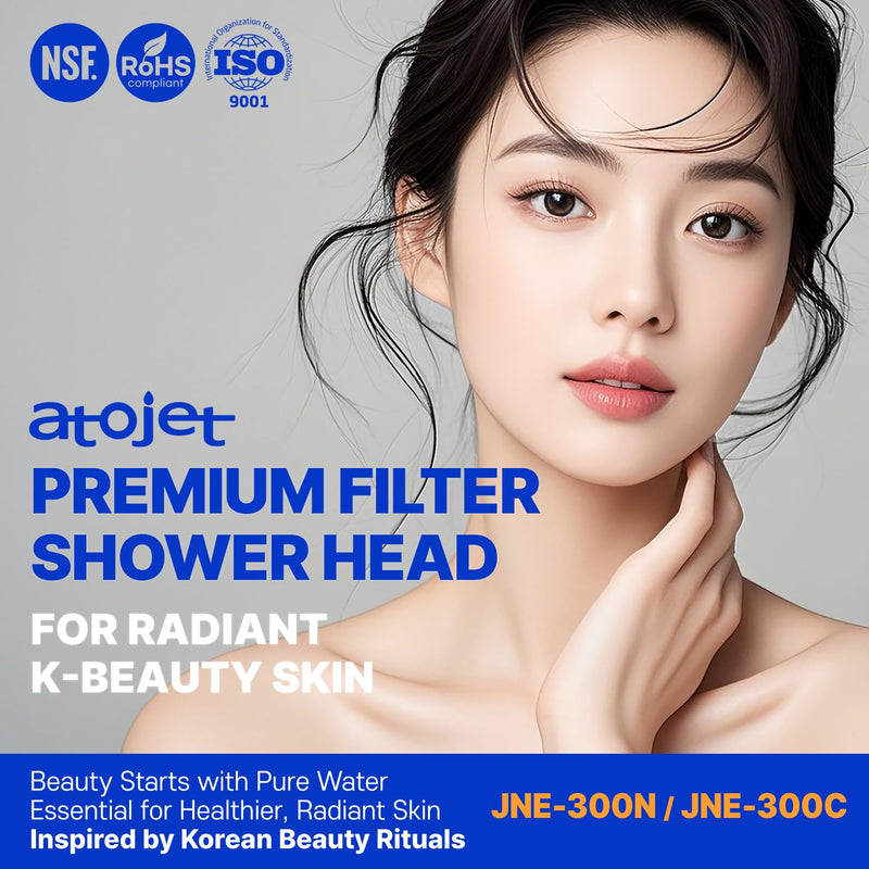 Premium Showerhead Replacement Filters Crafted With Korea's Luxury Beauty Culture - Pure Carbon Filters (5 Filters) – Compatible with Atojet JNE300 (JNE300-FLT-5PC) 5 PCS