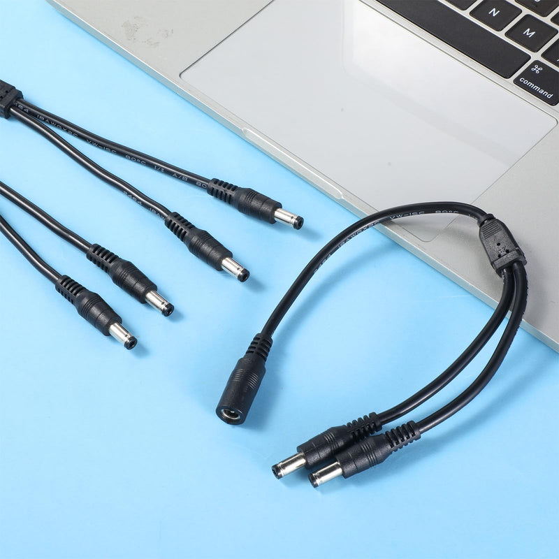 3 PCS 1 to 2 Way DC Power Splitter, 5.5mm x 2.5mm 12V/24V Volt Power Splitter 1 Female to 2 Male for CCTV Surveillance Cameras LED Strips