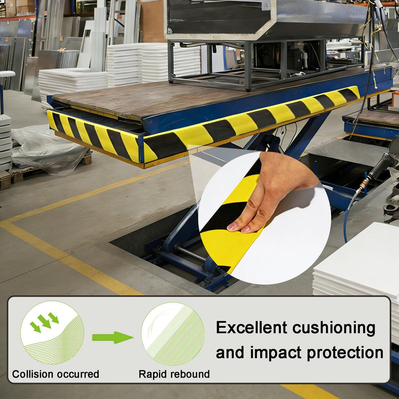 Garage Wall Protector, High-Visibility Yellow/Black Car Door Protection, Self-Adhesive Foam Wall Guard Bumper, Parking Assist Walls Equipment Dangerous Area