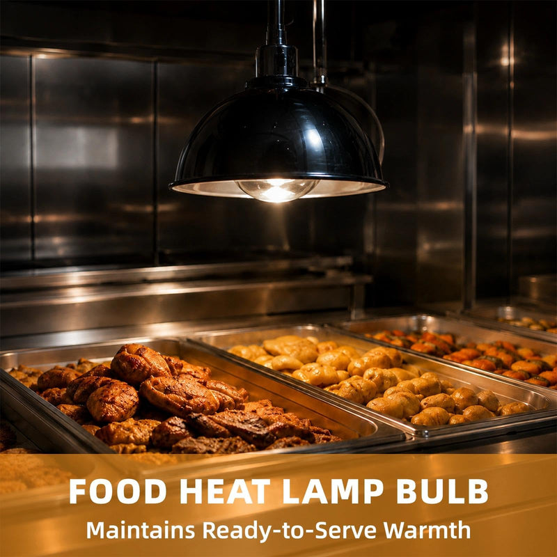 250W Clear Heat Lamp Bulbs, 8000 Hours Rated, R40 Bathroom Shower Incandescent Light Bulb, Infrared Heating for Chickens, Reptiles, Pets, Food, E26 Base, 4 Pack White