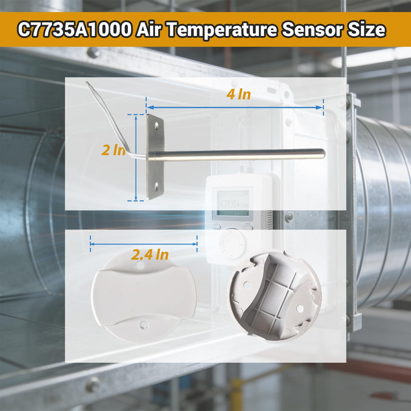 C7735A1000 CECOMINOD032202 Discharge Air Temperature Sensor Compatible with Honeywell Zone HZ221 HZ311 HZ322 HZ432 Panel, TH5320U TH5320R1002 TH6320R1004 THM5320R1000 Controllers Thermostats