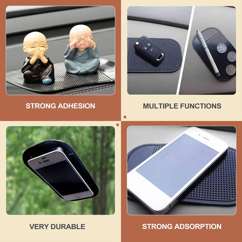 5 Pcs Car Dashboard Sticky Pad Anti-Slip Gel Mat for Cell Phone Keys Sunglasses Non-Slip Interior Dashboard Accessories Reusable and Washable Grip Pad for Automotive Truck SUV