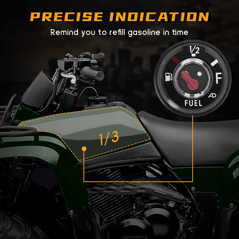QUICKWOLF ATV Fuel Gauge, Big Bear 400 Fuel Gauge Compatible for Yamaha Big Bear 400(2000-2012) Grizzly 600(1998-2001) Kodiak 400 (1996-1999) Fuel Cap OEM SH-24260-11 4SH-24261-00