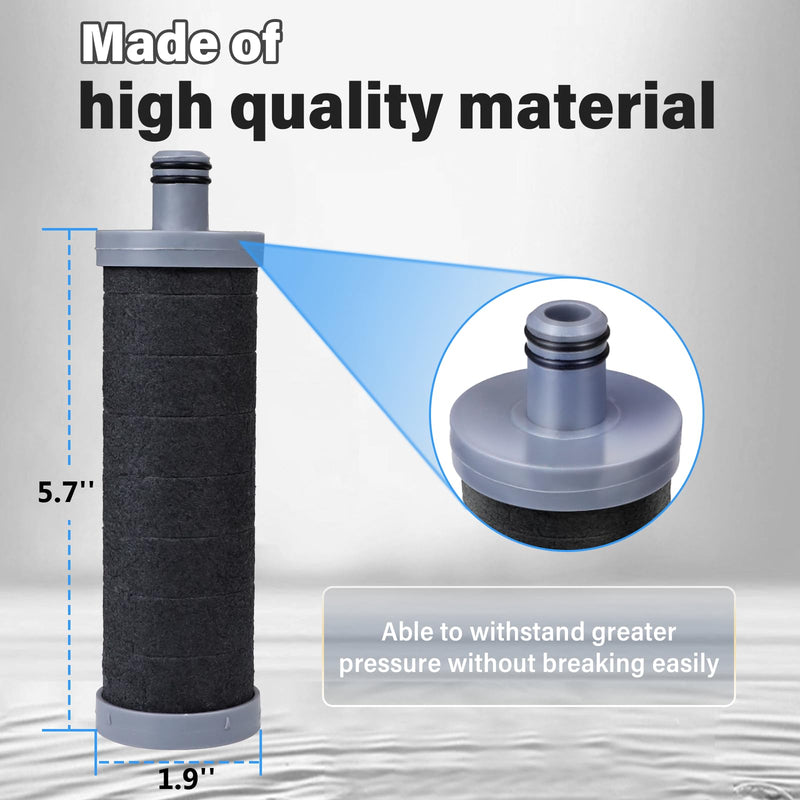 Carbon Shower filter cartridge 2PCS Compatible with Shower Filter System,Reduces chlorine, heavy metals, and other impurities to help alleviate dry skin and dry hair
