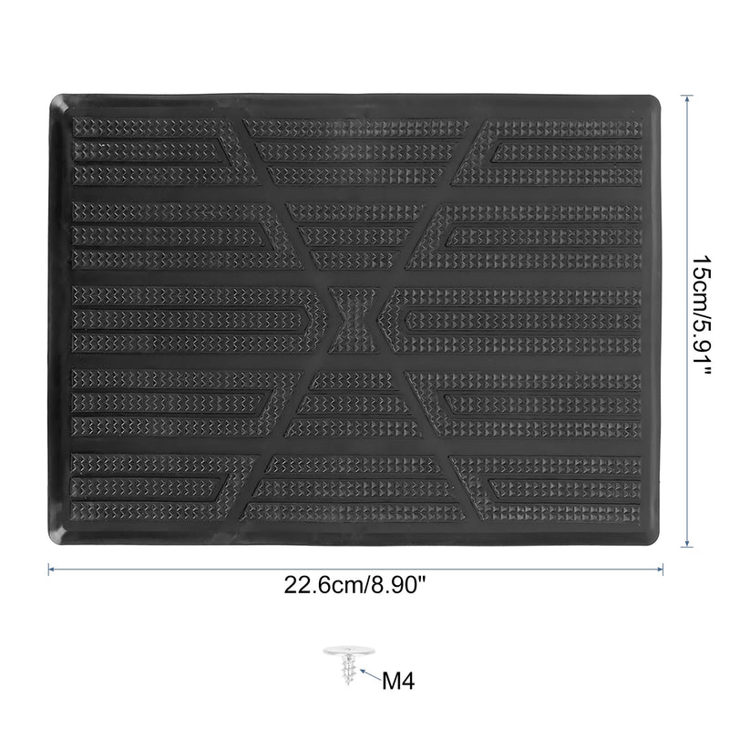 X AUTOHAUX Universal Car Vehicles Trucks Floor Carpet Mat Patch Heel Scuff Plate Foot Rest Pedal Pad