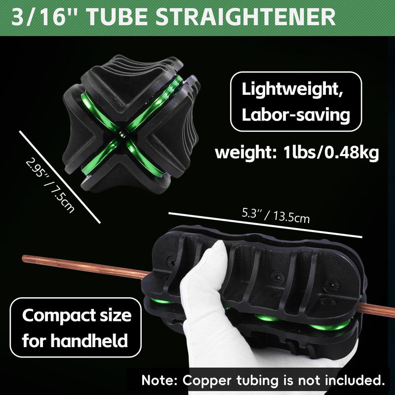  [AUSTRALIA] - Handheld Tubing Straightener, 3/16 Inch O.D. Tube Straightening Tool for Brake Line Fuel Line Copper/Aluminum/Steel Coils