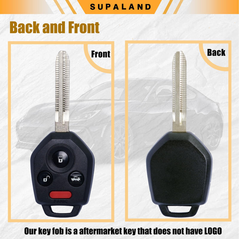 SUPALAND G-Chip Key Fob Fits for Subaru Forester Impreza Legacy Outback WRX STI XV Crosstrek 2012 2013 2014 2015 2016 2017 Remote Control Head Key Replacement CWTWB1U811 (Sets of 2)