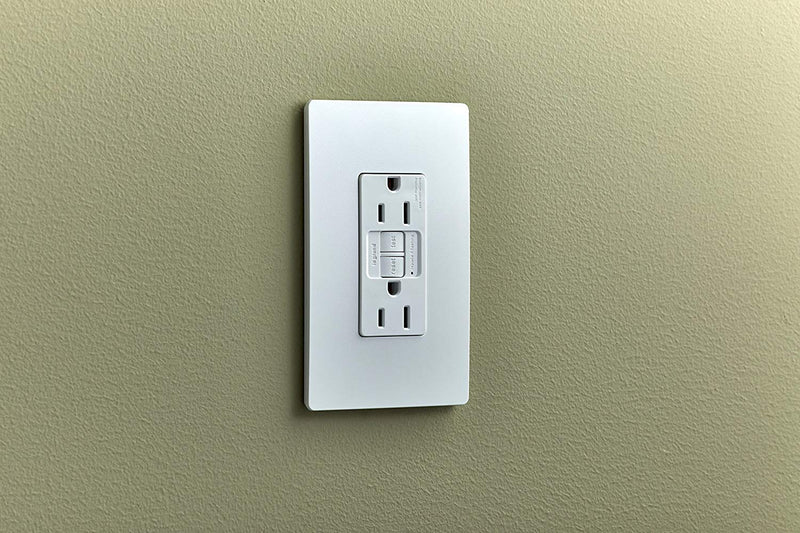 Legrand Radiant 15 Amp GFCI Self-Test Tamper Resistant Decorator Duplex Electrical Outlet, For Home Safety, 1597TRW3PKCC4, White, 3 Pack