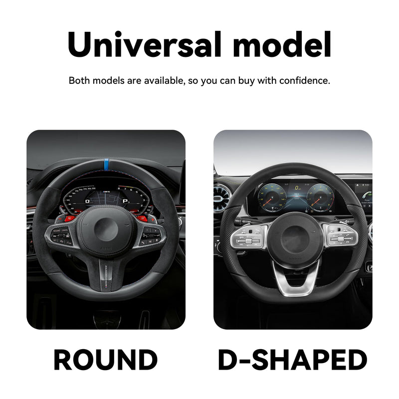 Car Steering Wheel Cover, 15 inch Carbon Fiber Microfiber PU Leather Elastic Steering Wheel Protector for Men Women, Anti-Slip Breathable Car Interior Accessories for Most Cars (Blue) Blue
