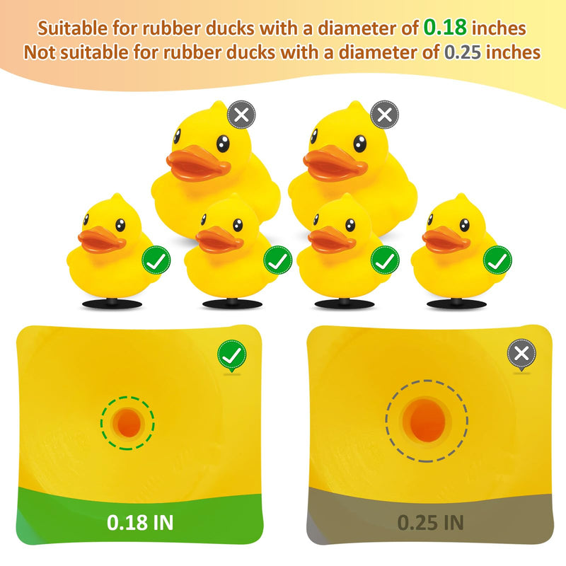 40 PCS Duck Plugs Mount With Double Sided Stickers - Holder for Car Dash Fixed Display - Gift for Car Lover for Various Rubber Ducks (Excluding Rubber Duck)