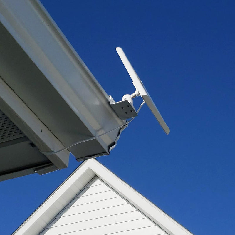 Holicfun Universal Solar Panel Gutter Mount for Ring, Arlo, Eufy, Wyze, Reolink Solar Panels and More (White) White