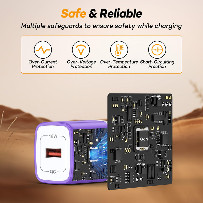 Samsung Tablet Fast Charger for Samsung Galaxy Tab A11+/A11plus S11,S10,S9,S8,S7,S6,S5e,S4,A36+,A9+ 11", A7 A8 Tab A 10.1,Tab A 8.4" Samsung Tablet Charger Block Cord (Include USB C Cable 6ft) Purple