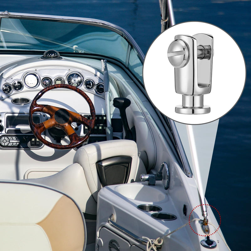 4 Pack Quick Release Bimini Top Deck Hinge with Swivel Pins 316 Stainless Steel Marine Grade Quick Release Hinge Boat Hardware, Post Only