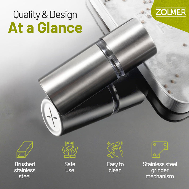 Professional Nutmeg Grinder with Sharp Blade for Whole Nutmeg, Powder Finish, Stainless Steel Nutmeg Grater – ZOLMER®