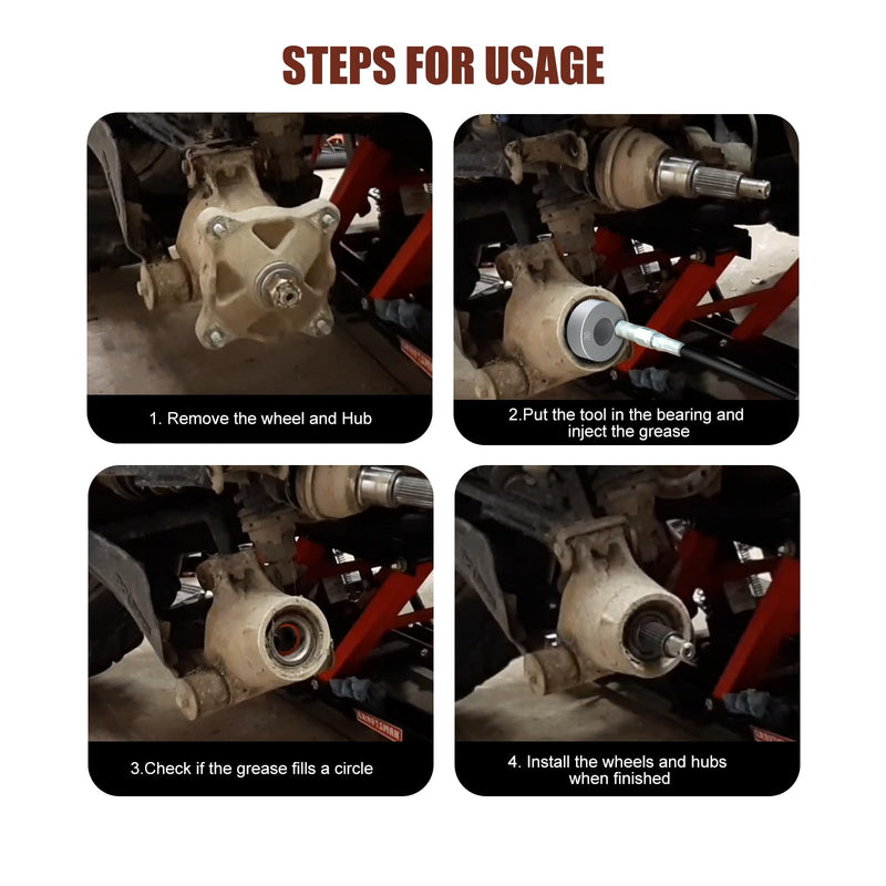 3mirrors 30mm Wheel Bearing Greaser Tool Compatible with Can Am Maverick Commander Outlander UTV ATV Bearings