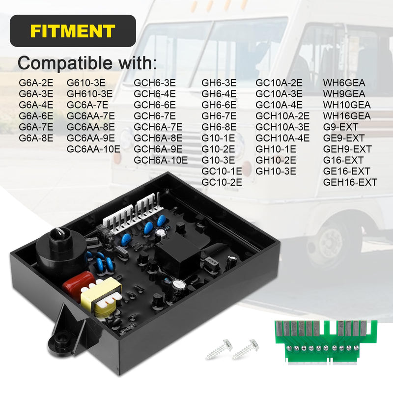 Upgraded 91365 RV Water Heater Ignition Control Circuit Board Compatible with Atwood Dometic GC10A-4E GC6AA-10E GCH6A-10E GCH10A-4E WH6GEA XT WH10GEA, Replace# 91346 93851 93305, Gas Electric 12VDC