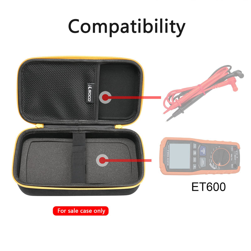 RLSOCO Carrying Case for Klein Tools ET600 Multimeter, Megohmmeter Insulation Tester (Case Only)