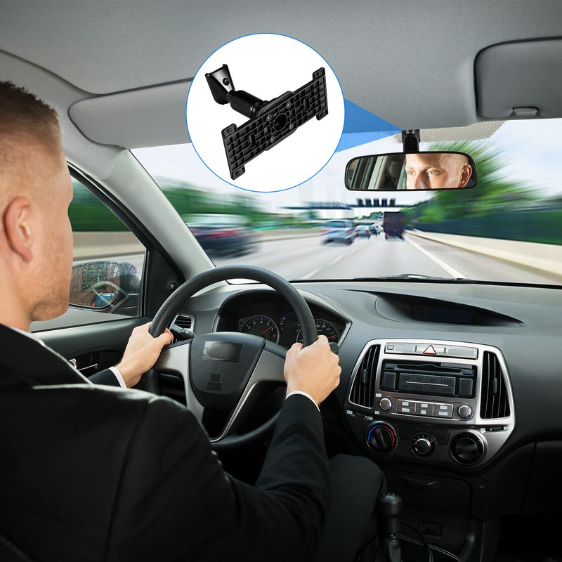 Universal Dash Cam Mirror Mount Kit for 5. 5"-12" Rearview Mirror Dash Cams, Upgraded 6. 09" Plastic Back Plate Panel with Adjustable Ball Joint Arm Holder, Heavy-Duty Anti-Shake