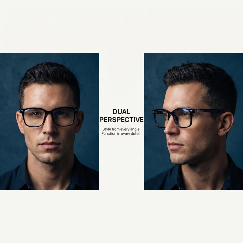 Classic Clear Lens Black Glasses Square Frame,Retro Blue Light Glasses，Daily Accessories Non Prescription
