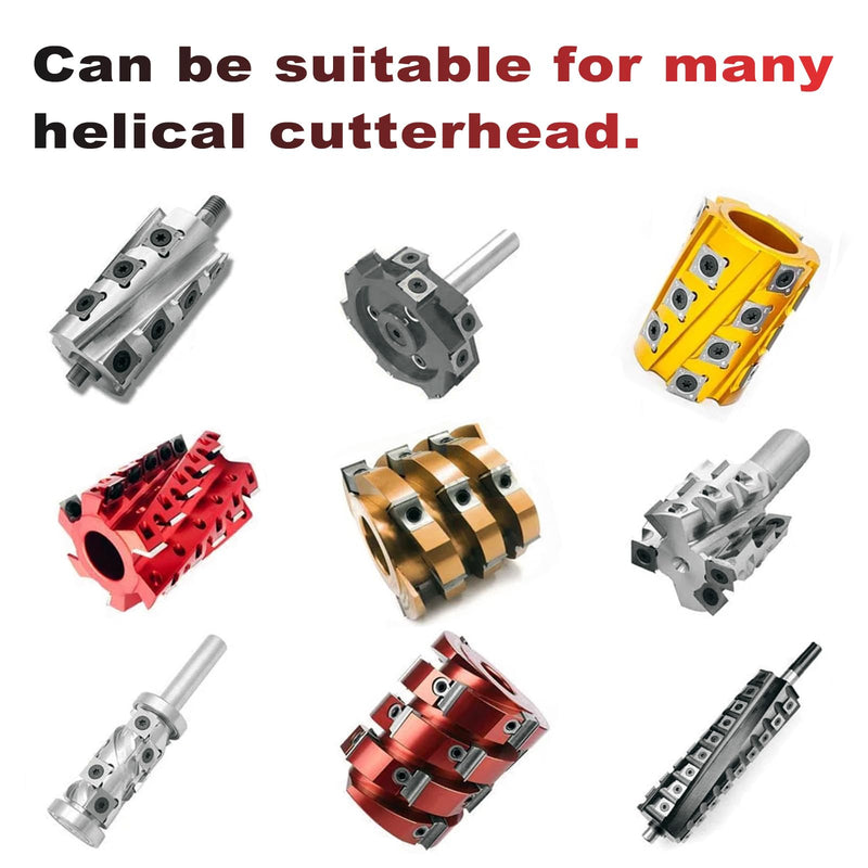 Findbuytool Carbide Inserts cutters (15x15x2.5mm-30°-R150-4R0.5) Insert for Woodworking Helical Cutter Head Tools, 10 Pcs (10)