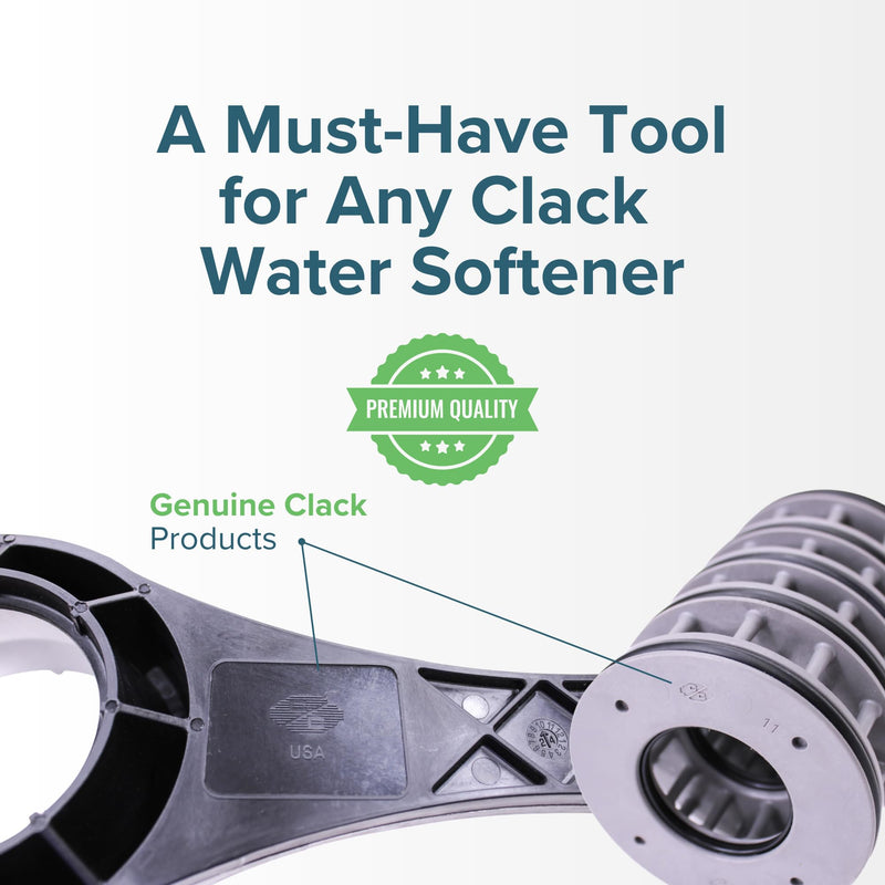 Clack WS1 Water Softener Maintenance and repair Kit - Genuine OEM V3193 Service Wrench & V3005-02 Seal Stack Spacer Assembly Bundle Sealcage Wrench
