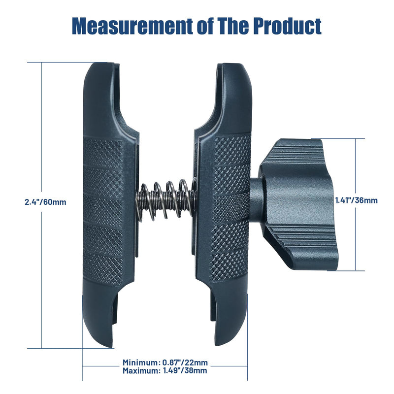 Double Soket Arm Short Arms High Strength Aluminum Alloy Compatible with RAM Mounts B Size 1" Ball Adapter Components(60mm-2.36") S-60MM