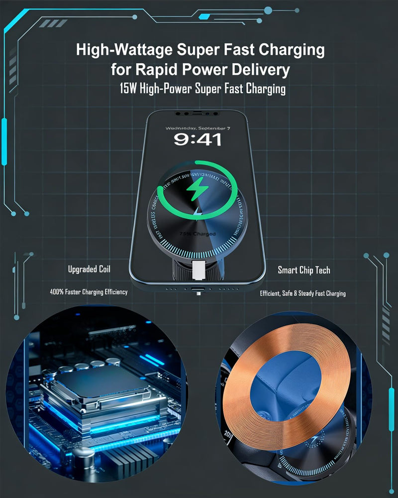 for Mazda Cx5 Phone Mount 2025 2026 Magnetic 15W Fast Wireless Charger for Mazda Cx5 2017-2026