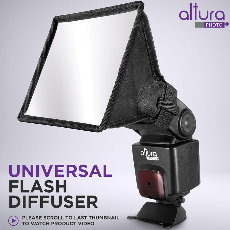 (3 Pack) Flash Diffuser Light Softbox by Altura Photo (Universal, Collapsible with Storage Pouch) for Canon, Yongnuo and Nikon Speedlight Three Sizes Combo