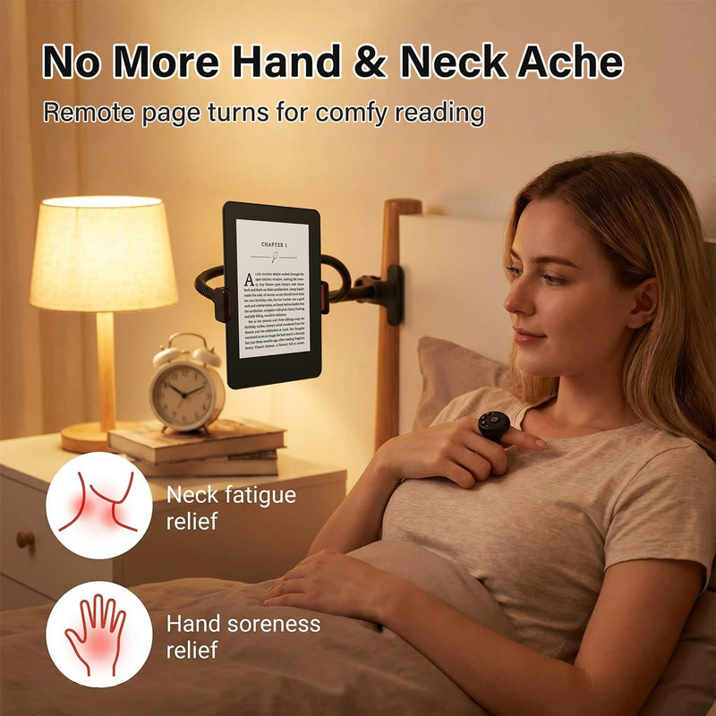 Designed for Kobo Remote Page Turner for Kobo Ereader Wireless Clicker | Remote Ring Hands-Free Reading for Kobo Clara BW/Libra Colour/Clara Colour/Elipsa/Clara 2E/Libra 2/Sage, Slient Click in Bed