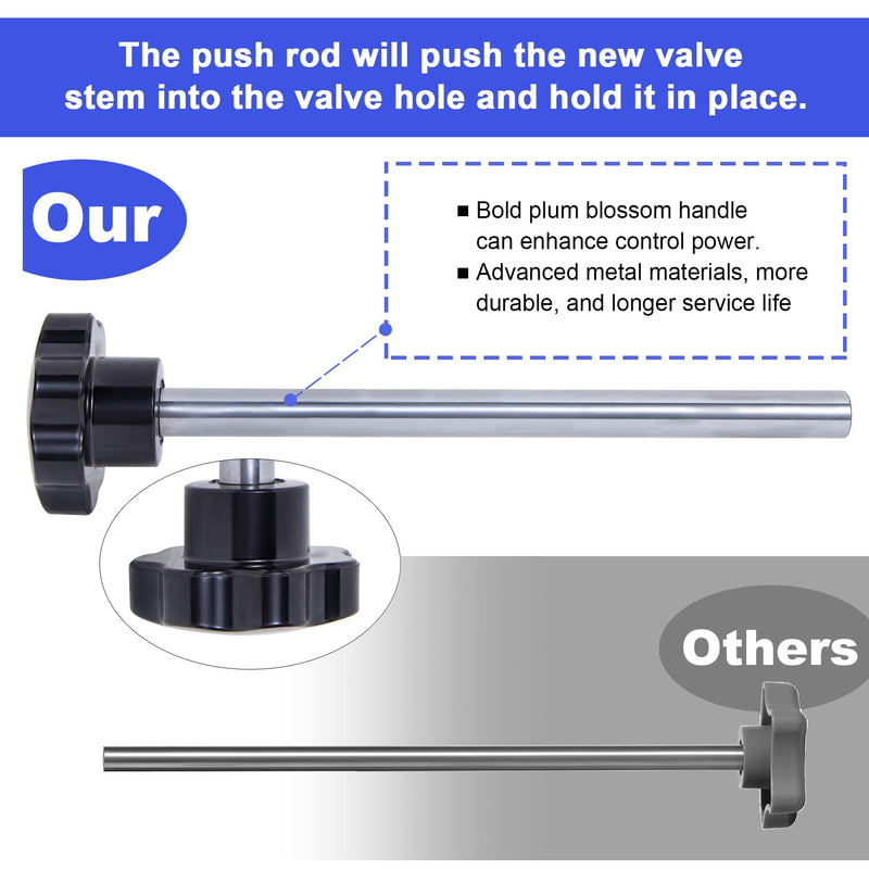 Quick Change Tire Valve Tool Kit,Tire Valve Stem Core Quickly Replacement Tool Kit,Perfect Tool for Replacing Leaky Valves in Cars,ATVs,Trucks,Motorcycles, etc.with 5 TR413 Valve,4-Way Valve Tool Set A