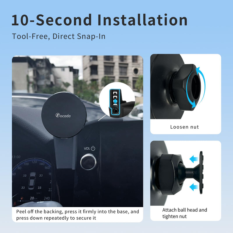 Car Phone Holder for 2025 2026 Toyota Camry XLE XSE Accessories, Magnetic Phone Mount with Storage Box for 12.3-Inch Screen Only, Does Not Block Air Vent, Fits iPhone 17-12 and Most Smartphones Magnetic holder
