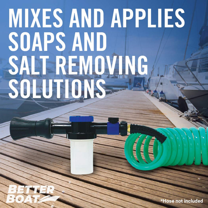 Wash Sprayer and Boat Engine Flush Kit, Water Hose Mixer for Salt Removal, Boat Flusher for Motor Muffs on Outboards and I/O, Soap Spray Car Cleaning Hose Adapter