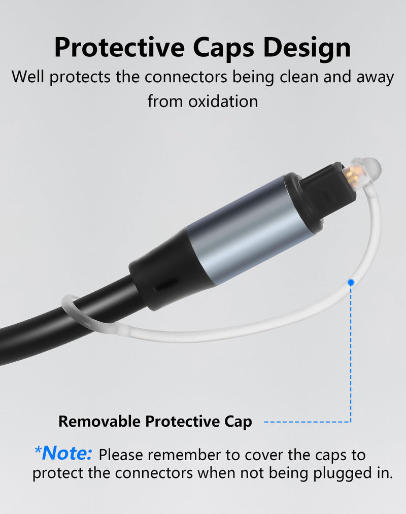 CERRXIAN Toslink Optical SPDIF to 3.5mm AUX Audio Adapter Cable 6 Ft, 24bit / 192KHz SPDIF Digital Fiber Optic to Analog Converter with USB - 6FT Power NOT AUX to Optical