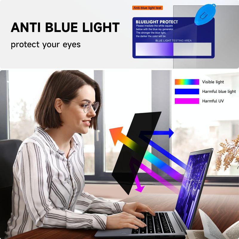 Laptop Privacy Screen 15.6 Inch Compatible with HP/ Dell/ Acer/ Samsung/Asus/ Lenovo/Toshiba, Removable 16:10 Aspect Privacy Filter Screen Protector for 15.6 Inch Laptop, Anti Glare Blue Light Laptop 15'' Privacy Screen (16:10)
