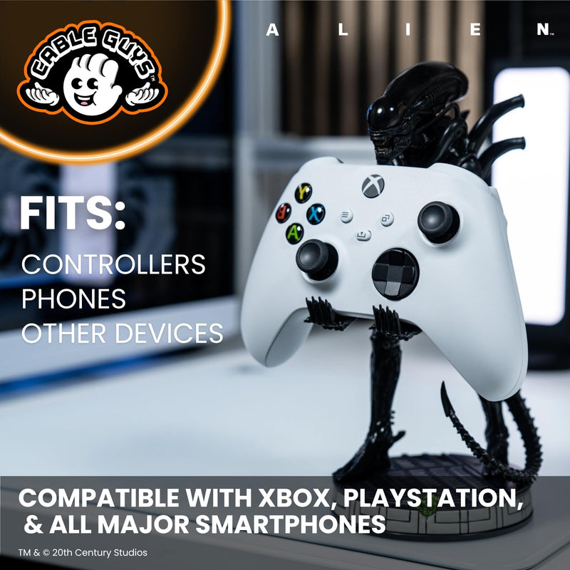 Cableguys Alien Xenomorph Controller Holder & Phone Stand | Alien Gaming Accessories for Room and Desk Setup, Holder Compatible with Xbox, PlayStation & Most Standard Game Controllers