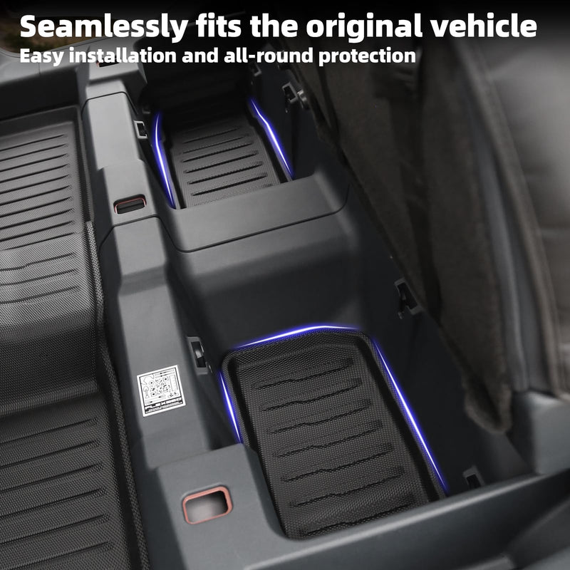 Mabett Under Seat Storage Mats for Ford Maverick Gasoline 2025 2024 2023 2022 Accessories(not fit Hybrid), All-Weather TPE Rear UnderSeat Organizer Liner Gas