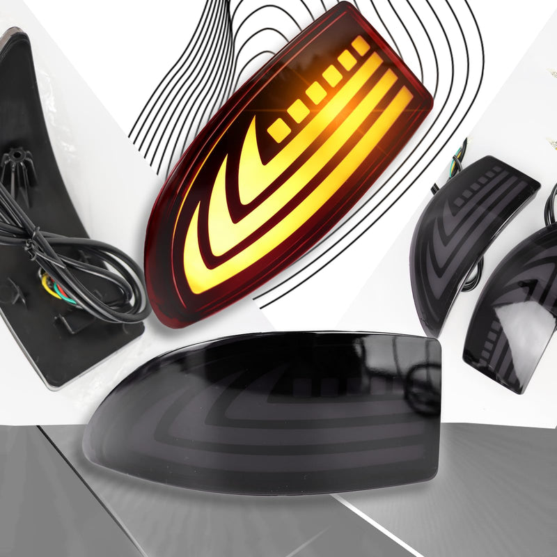 Upgrade LED Rear Bumper Reflectors Light Fog Brake Tail Lamps Compatible with Lexus Gen2 2006-2012 IS IS250 IS300 IS350 IS200t is-F Replace OEM Stock Reflector Turn Signal Light (Smoked) Smoked