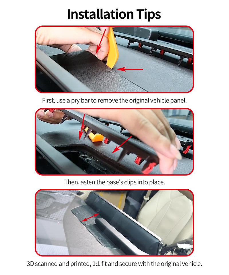 Car Phone Holder for Toyota Highlander 2020-2026 Magsafe Mount Accessories | 8/12.3" screen, Magnetic Cell Phone Mount Clip Compatible with iPhone, 3D fit Stable Dashboard Navigation Bracket Stand 8/12.3-inch for 20-26 Highlander