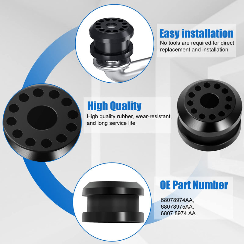 BLACKHORSE-RACING Transfer Case Shifter Linkage Bushing Grommet 68078974AA 68078975AA Transfer Case Control Lever Bushing Compatible with 02 10 Dodge Ram 1500 2500 3500 4X4 Pack of 2