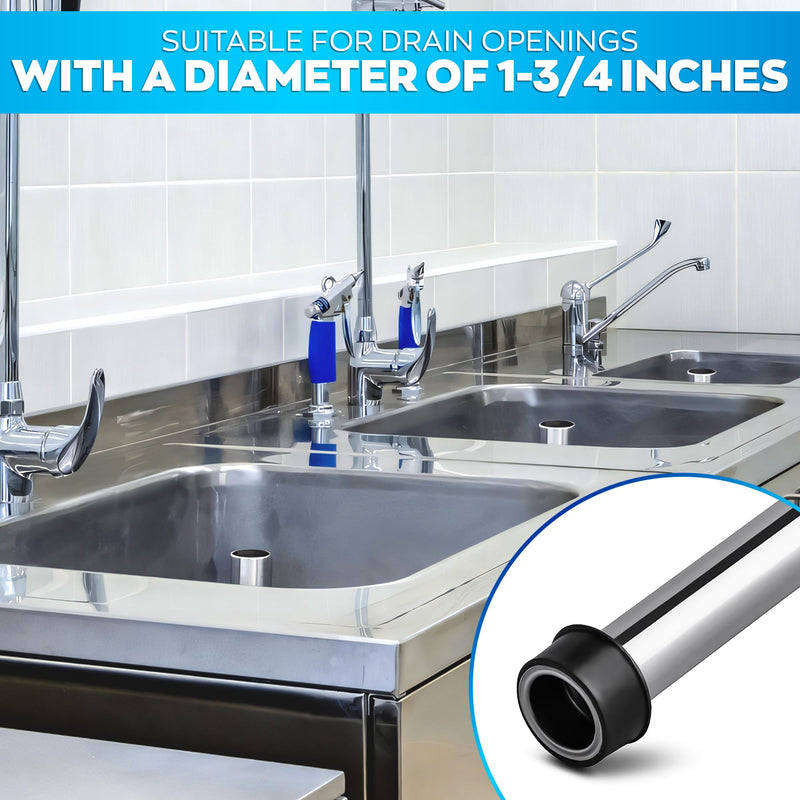 Set of 3 Bar Sink Stopper - 7.48 x 1.75" (LxD) Bar Drain Stopper Pipe for Standard Sinks, Lightweight and Simple to Use, Rust Resistant - Good for Bar and Kitchen, Suitable for Home and Commercial Use 3 Pack