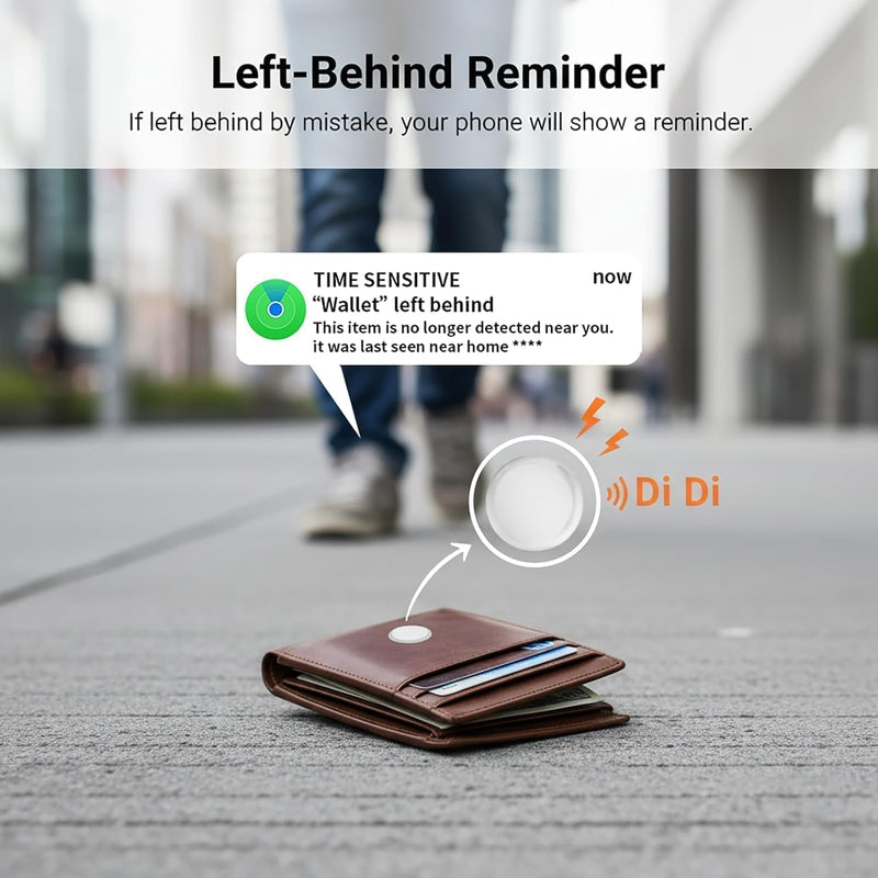 2 Pack GPS Tracker for Vehicles Works with Apple Find My iOS Only | Mini GPS Tracking Device Hidden Item Finder Global Tracking No Monthly Fee No SIM Replaceable Battery for Car Keys Luggage