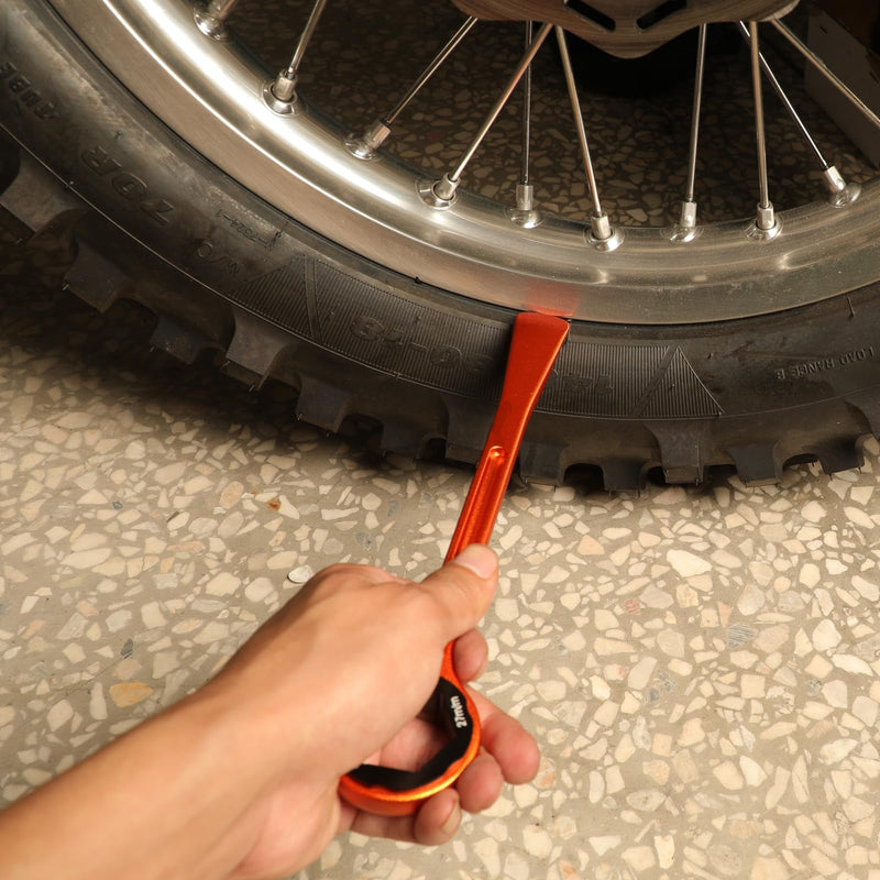 PRO CAKEN 10MM/0.39'' 13MM/0.51'' 22MM/0.87'' 27MM/1.06'' 32MM/1.26''Tire Iron Lever Tool Spoon Motorcycle Tire Change Kit Wrench Set Combo Levers Kit Tire Repair Tool for European Bike XC SX XC EXCF Orange