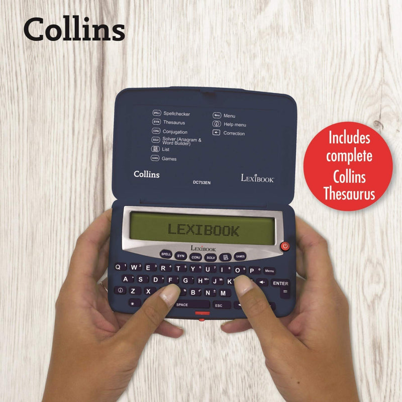  [AUSTRALIA] - LEXiBOOK - Collins Electronic Pocket Spellchecker with Battery, Blue/White, DC753EN