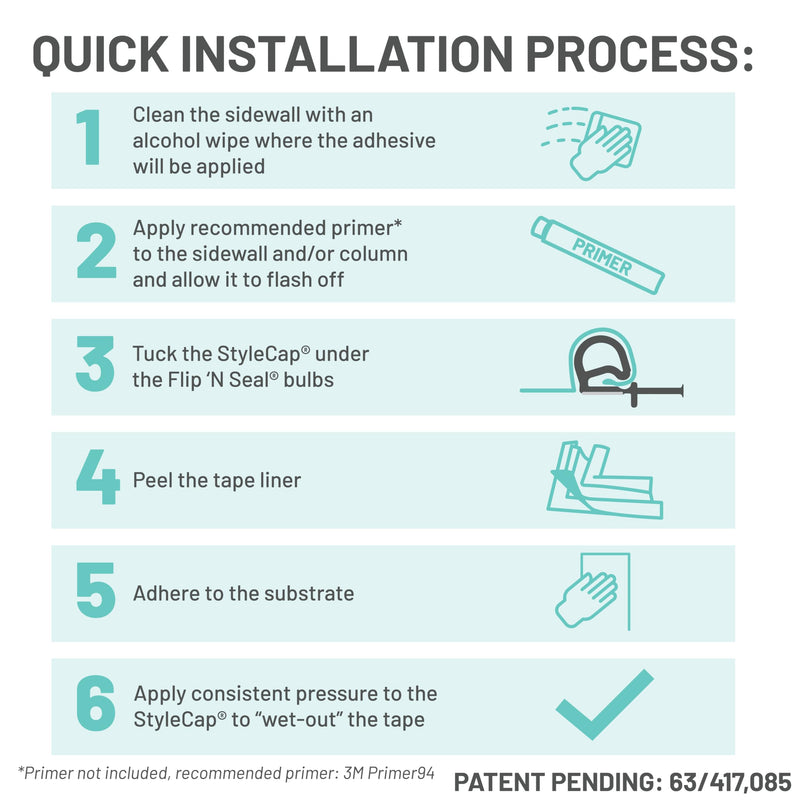 Flip 'N Seal StyleCap for use on Through Frame Slide-Out Room Mechanisms (2pcs) 2006546