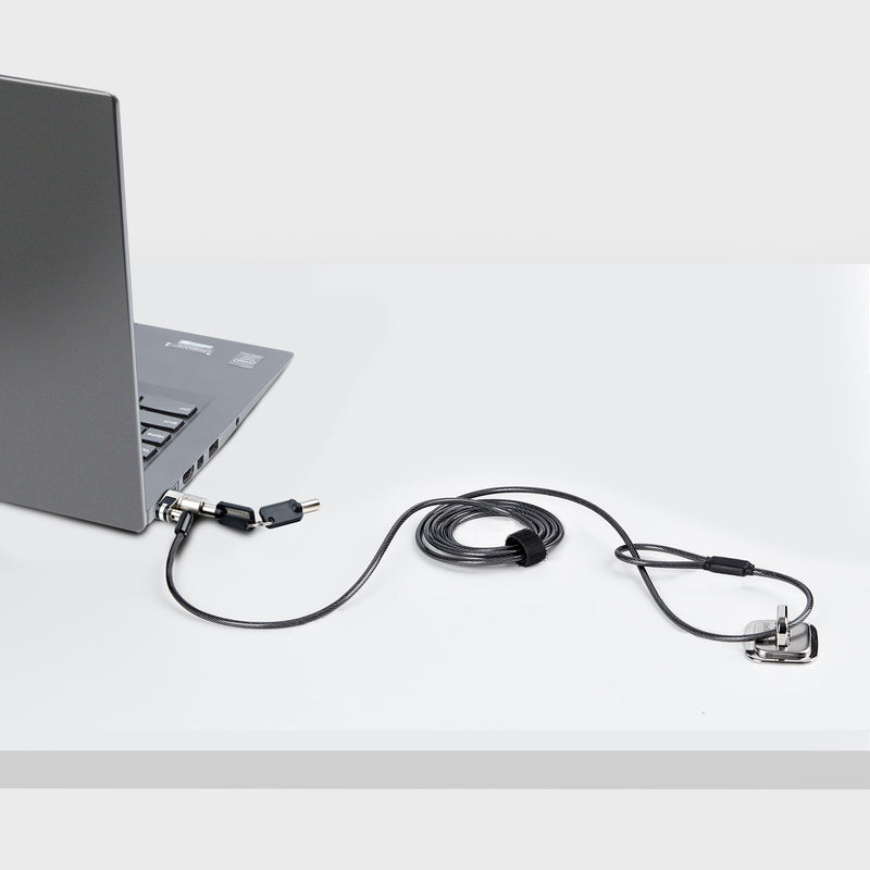 StarTech Nano Laptop Cable Lock, 6.6ft, TAA, Anti-Theft Keyed Lock (2m) | For EliteBook/2-1 Laptops, Steel Cable Lock For Laptop, Security Cable Locks Nano Slot Notebooks Unique Keyed