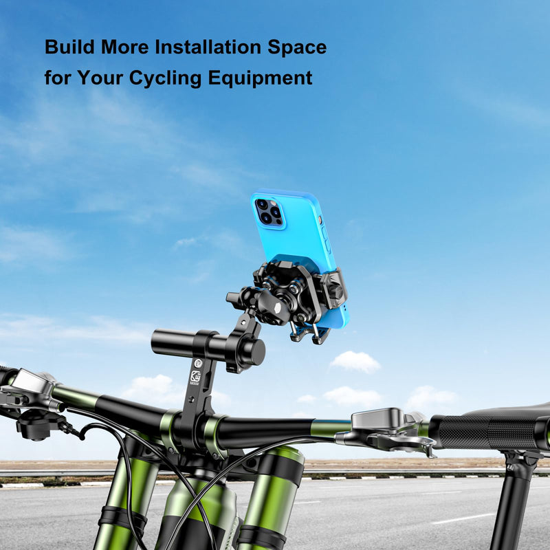 BRCOVAN Aluminum Alloy Handlebar Extender Extensions with 4'' Long Cross Bar, Fit Handlebars 0.875'' / 1'' / 1.125'' / 1.26'' in Diameter, for Bike Bicycle Motorcycle Scooter ATV